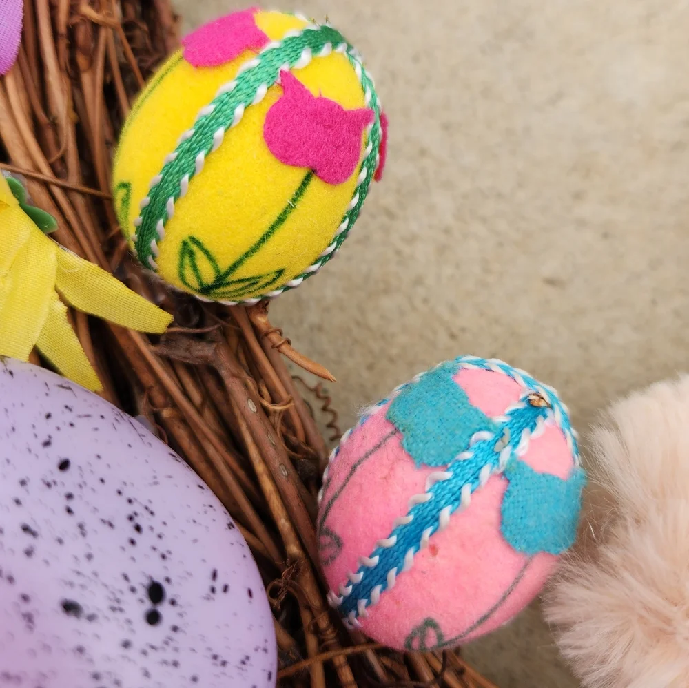Easter Bunny Egg Shaped Wreath